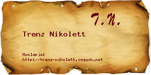 Trenz Nikolett névjegykártya